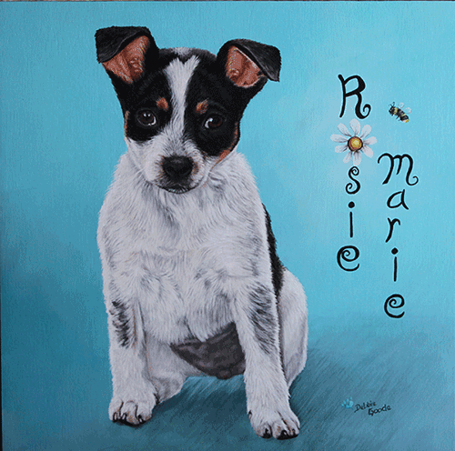 finished Rosie portrait painting